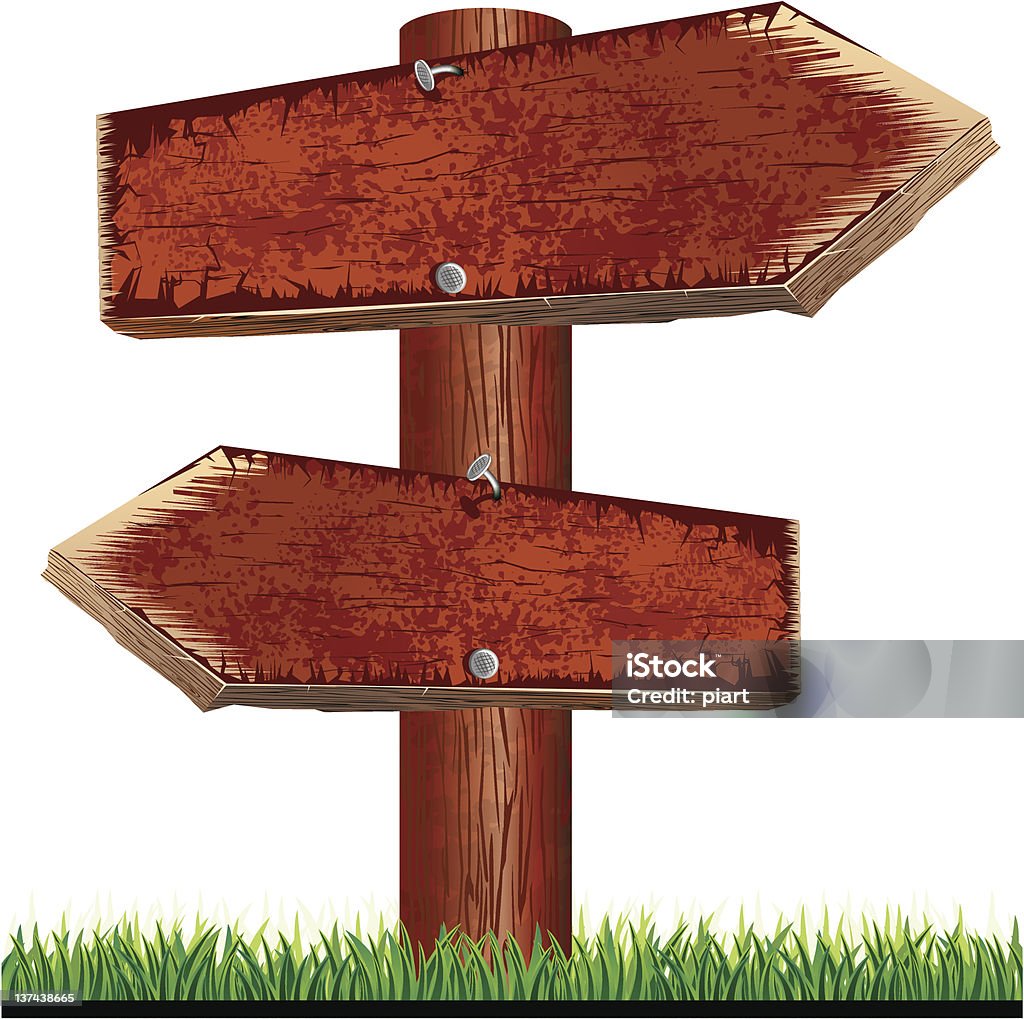 Signpost Illustration of old wooden signpost Choice stock vector