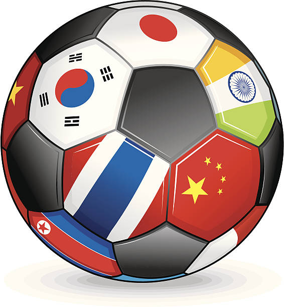 asian piłki nożnej - south korea stock illustrations
