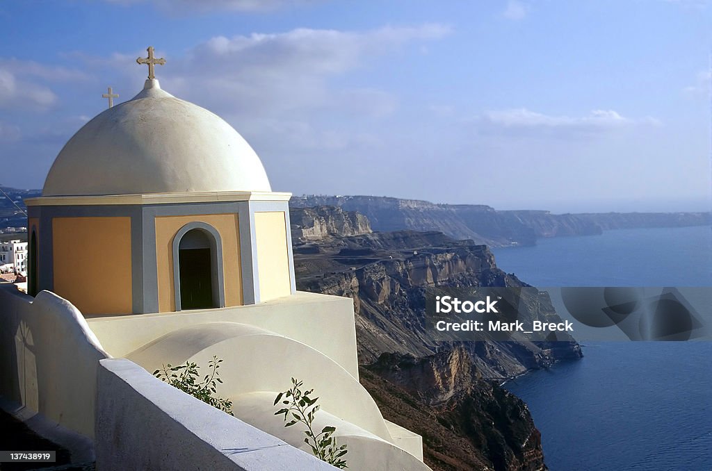 Cappella di Santorini - Foto stock royalty-free di Architettura