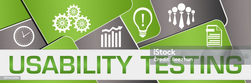 Usability Testing Sign Usability Testing Green Grey Rounded Squares Texture Symbols Ilustrasi ...