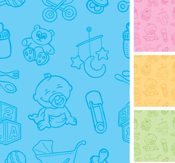 backgroung baby-artikel - backgrounds effortless wallpaper repetition stock-grafiken, -clipart, -cartoons und -symbole