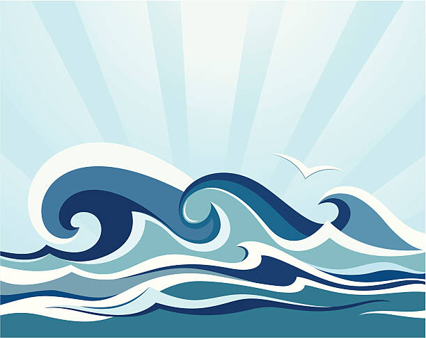 waves background-waves spume stock illustrations