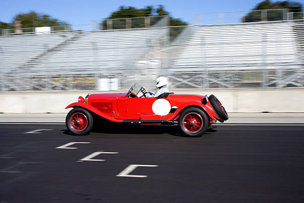istock Red Vintage Racecar 137442151