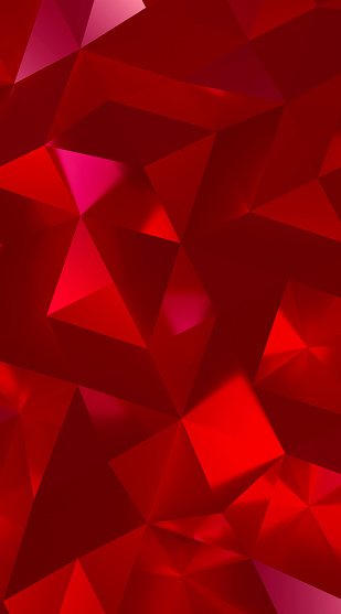Vertical abstract geometric pattern red background polygon triangle background brings new popularity and trend of 3D rendering.