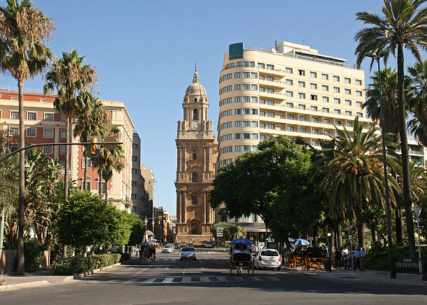 Malaga, Spain downtown stock photo