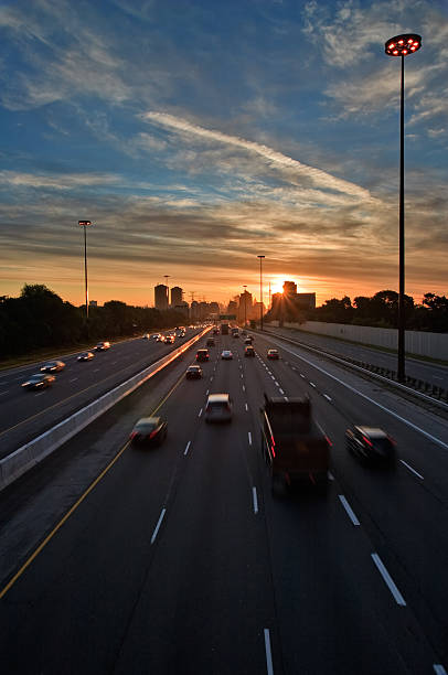 istock Commuters trying to beat the traffic at sunset 137448692