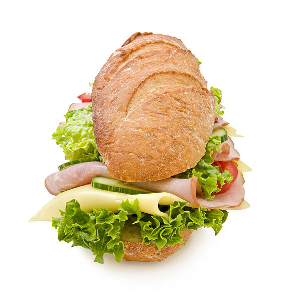 istock Extra large foot-long ham & swis submarine sandwich 137450085