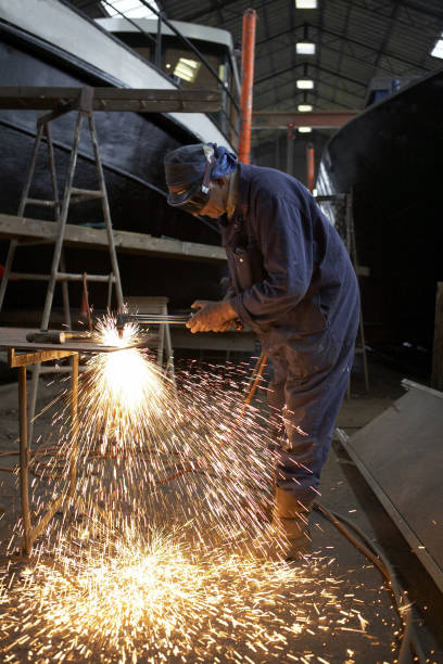 istock Sparks Flying in the Shipyard 137451927
