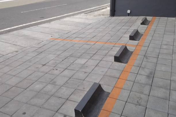 istock Narrow parking area equipped with parapet 1374548316
