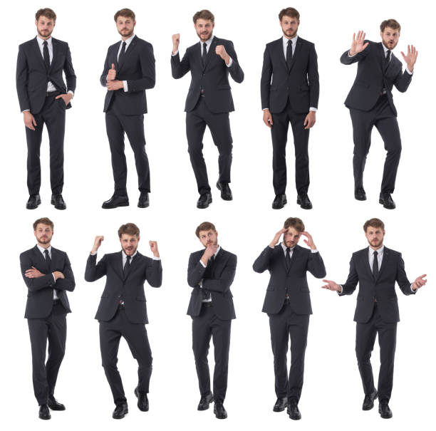 Business man portraits isolated