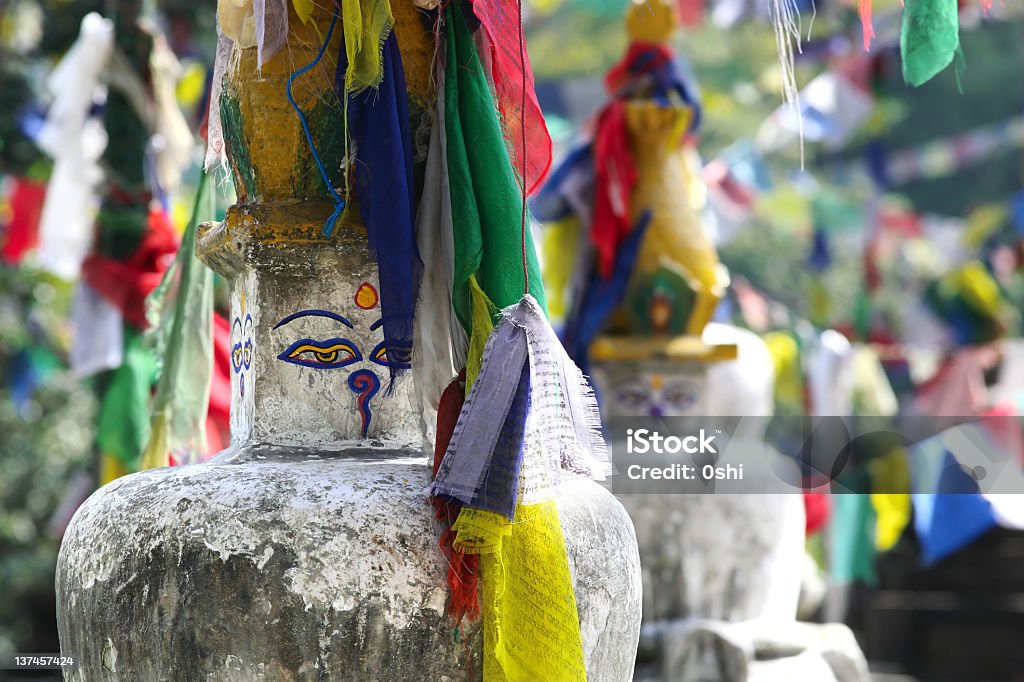 Drapeau de prière bouddhiste - Photo de Asie libre de droits