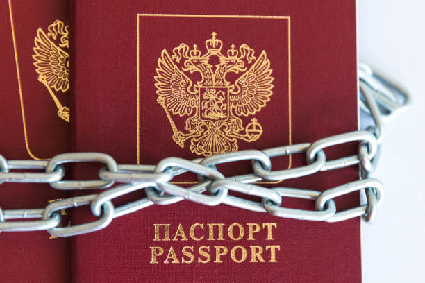 istock International passport for Russian citizens under the chain 1374578697