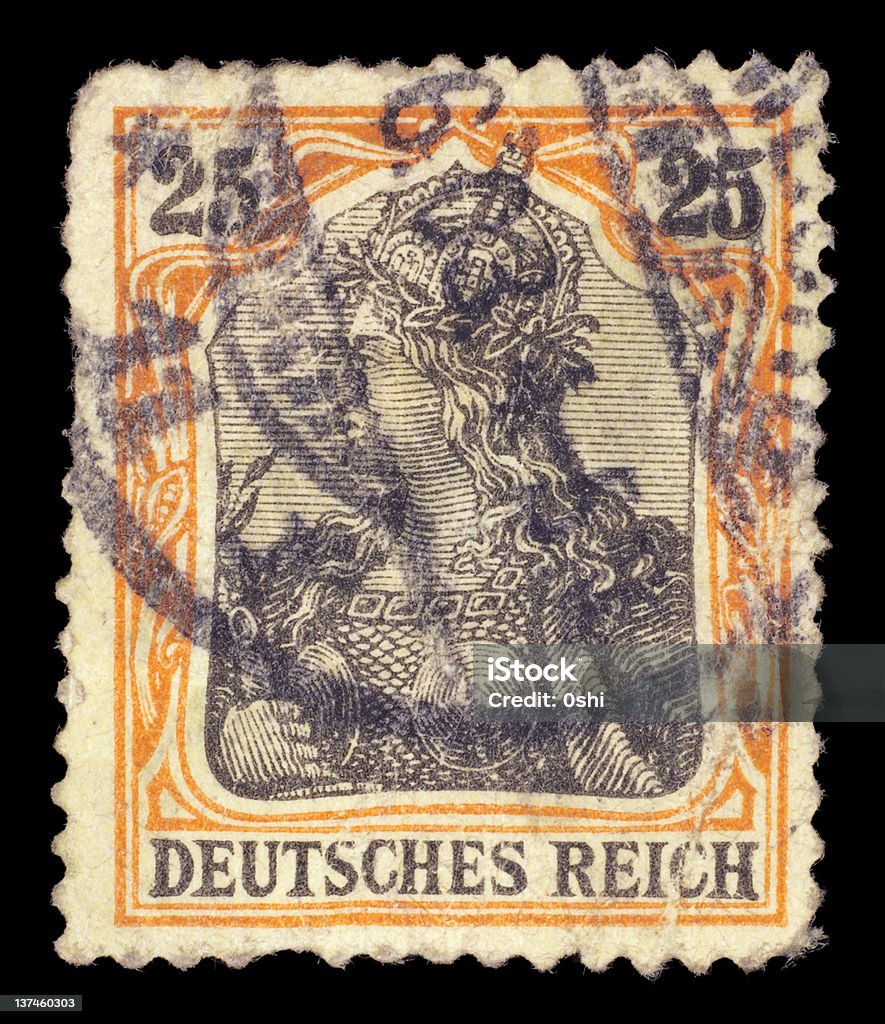 Sello postal de Deutsches Reich - Foto de stock de Alemania libre de derechos