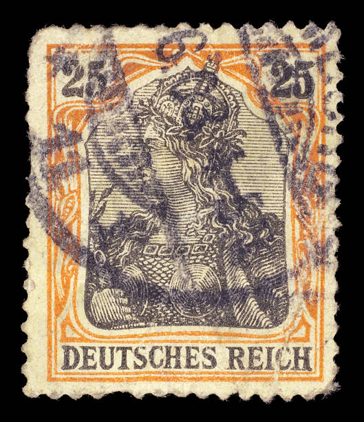 francobollo postale della deutsches reich - deutsches reich foto e immagini stock