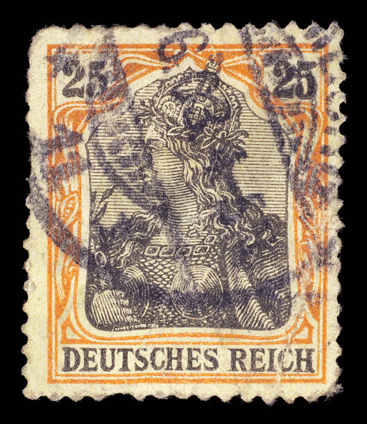 почтовая марка deutsches рейх - deutsches reich стоковые фото и изображения
