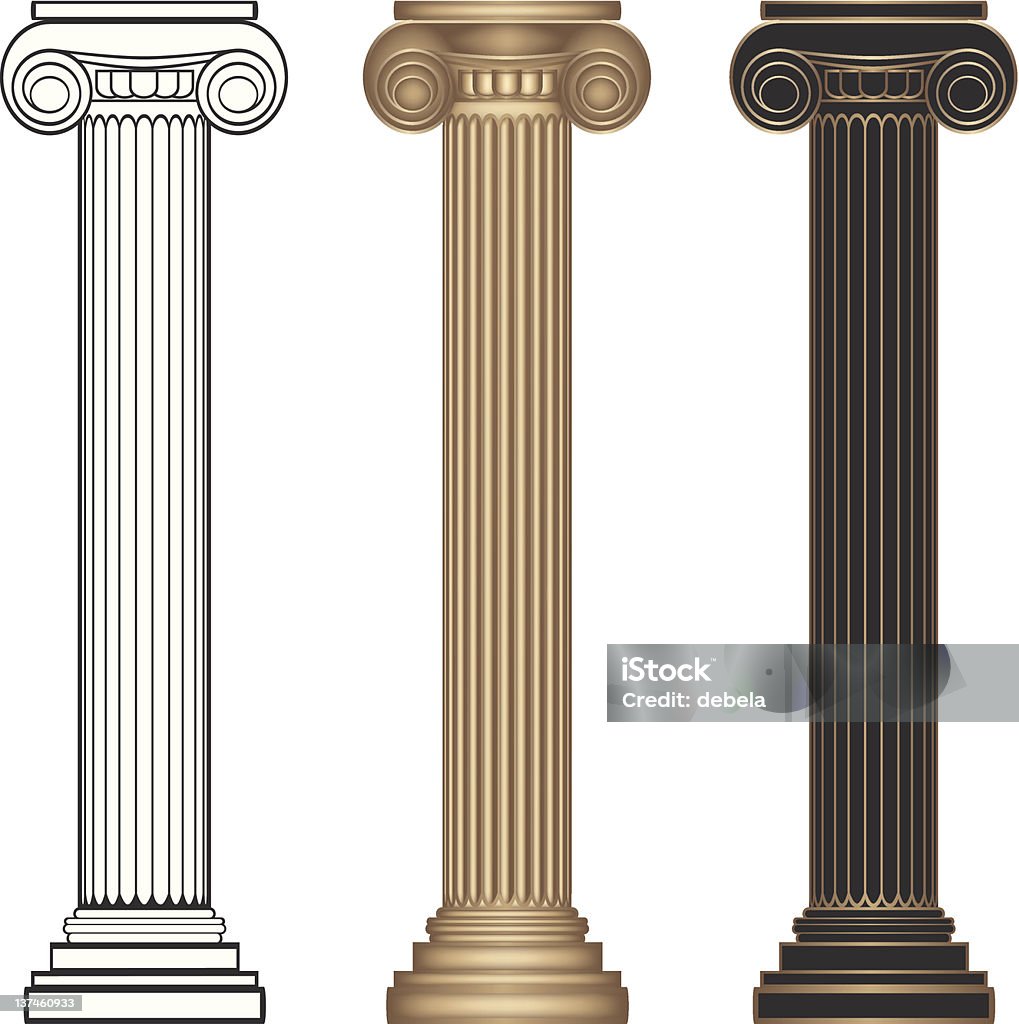 イオニア式の柱 - 柱のロイヤリティフリーベクトルアート