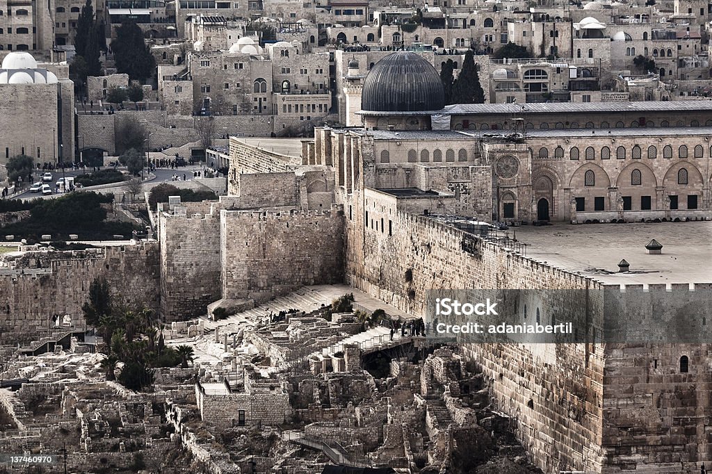 Monte del templo de jerusalén - Foto de stock de Puertas de Hulda libre de derechos