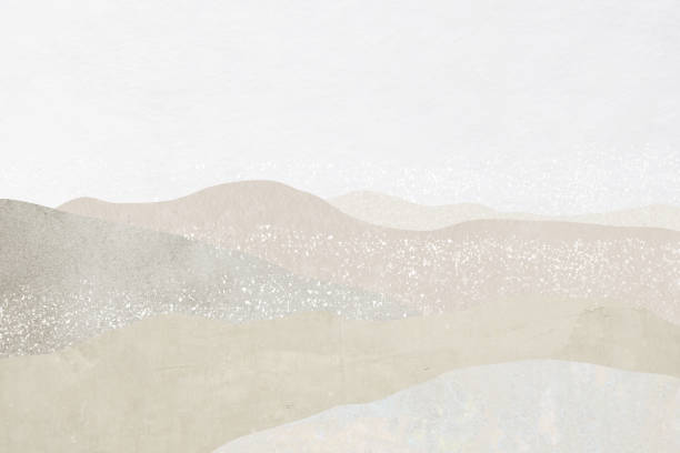 istock Washi paper with abstract mountain views 1374626550