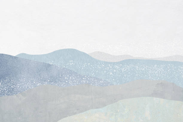 istock Washi paper with abstract mountain views 1374626555