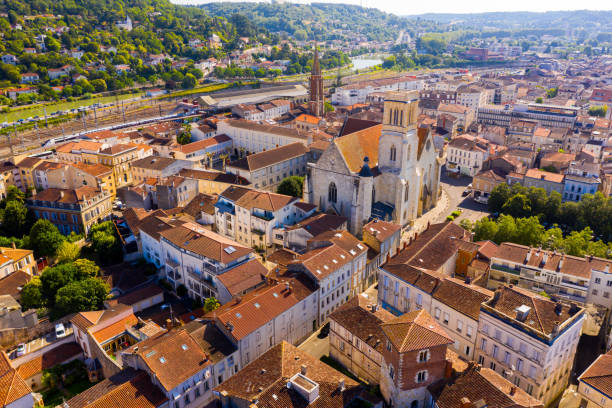 istock View from drone of Agen 1374638908