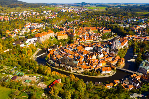 istock Aerial view of Cesky Krumlov 1374638918