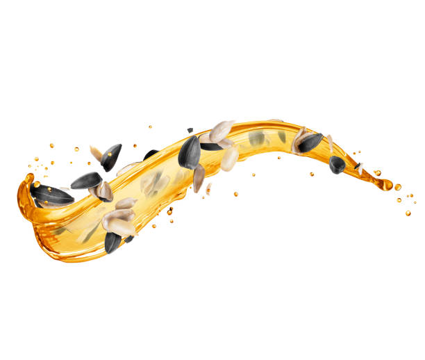 istock Splash of oily liquid isolated isolated on a white background 1374649430
