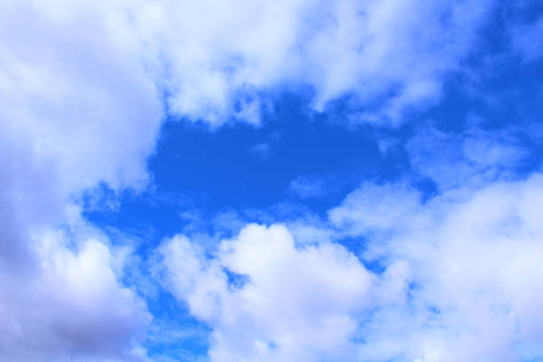 Wide Angle Blue Sky and Clouds Background - stable weather a dramatic clouds in blue sky. Suitable for sky replacements.