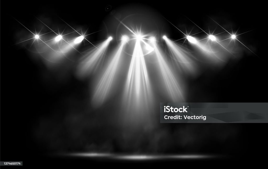Studio background with realistic podium spotlight Studio background with realistic podium spotlight and glittering light Spotlight stock vector Studio background with realistic podium spotlight Studio background with realistic podium spotlight and glittering light Spotlight stock vector
