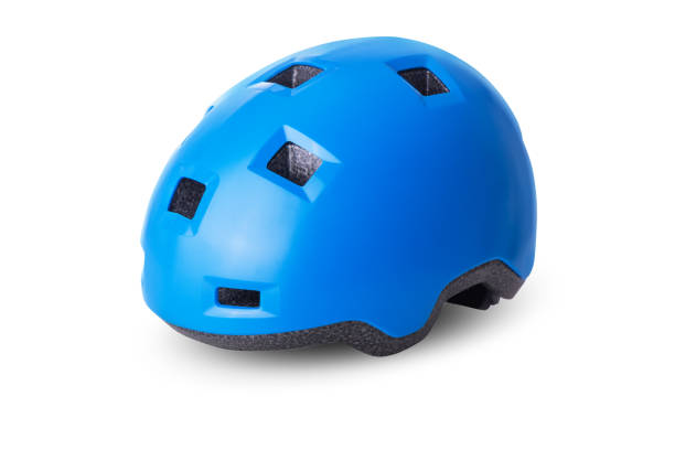 istock Roller skates or bike helmet isolated on white 1374650292