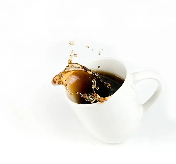Photo of Splashing Cup of Coffee with Copy Space