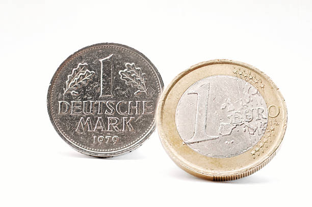 german mark and euro DM and Euro german currency stock pictures, royalty-free photos & images