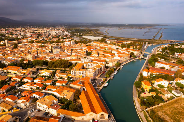 istock View from drone of French town Frontignan 1374691820