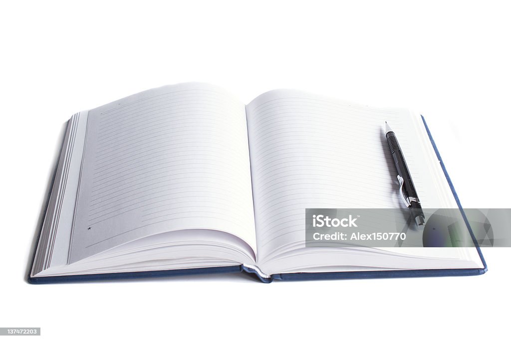 Education Thick writing-book for conducting records and the abstract on employment Business Stock Photo