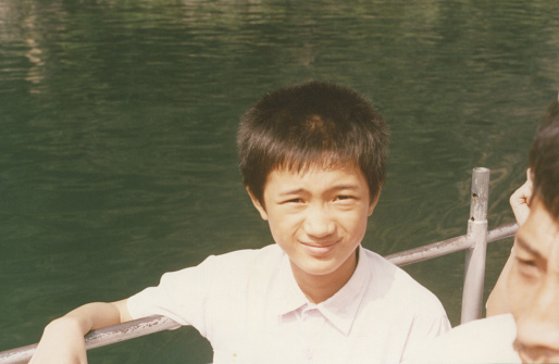 1990s Chinese Llittle Boy Old Photo of Real Life