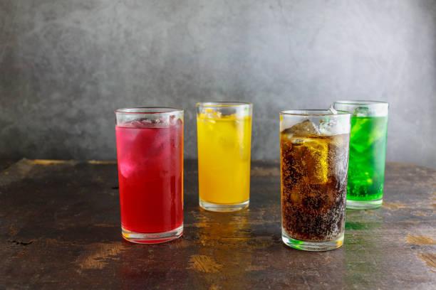 istock Category carbonated soft drink in a glass with ice 1374742578