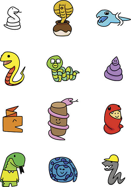 Snake Mascots vector art illustration