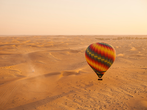 Hot Air Balloon, Desert Area, Air Vehicle, Sahara Desert, West Asia
