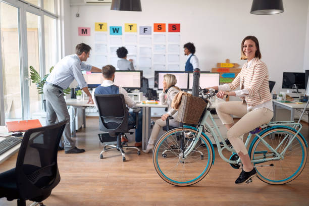istock Environmentally focused workplace with happy employees 1374766015