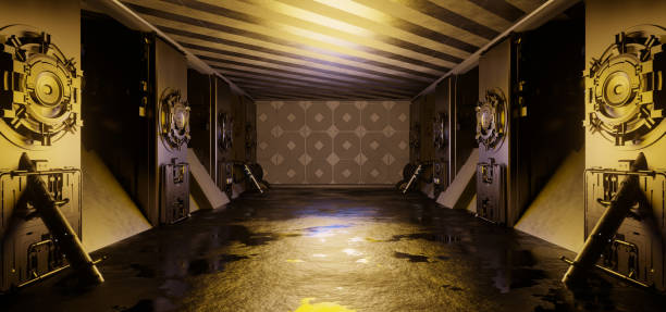 현대 디지털 시뮬레이션 금속 시멘트 디지털 기술 배경 디스코 미래 레드 브라운 색상 배경 배경 배경 배경 3d 렌더링으로 사용 - room demystified 뉴스 사진 이미지