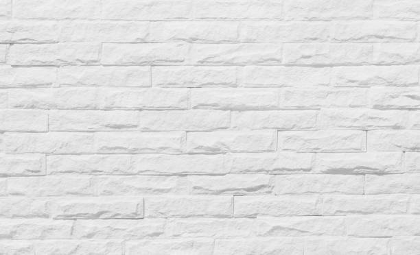 White grey brick wall texture with vintage style pattern for background and design art work.