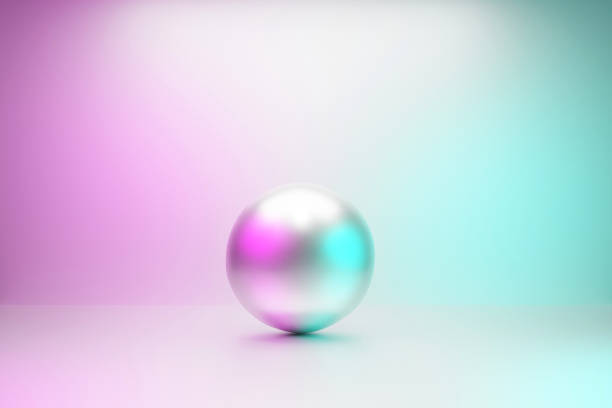 Shiny pearl on the pastel colored background stock photo