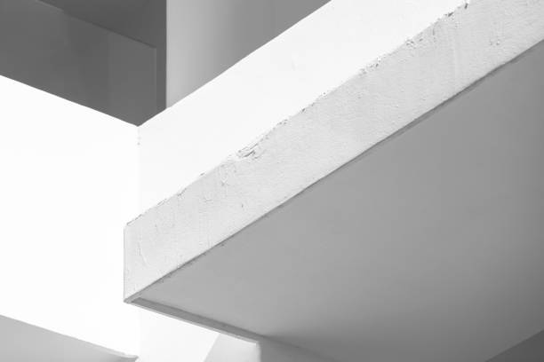istock Abstract minimal architecture photo, white corners 1374821971