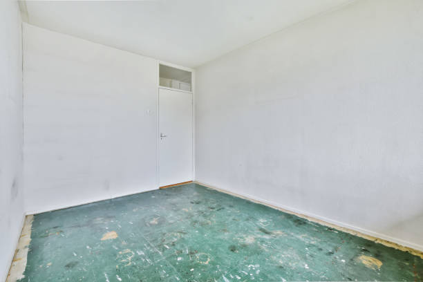 istock An empty and bright room with a green floor 1374830617
