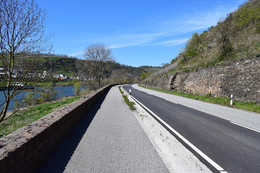 main road at river lock Lehmen