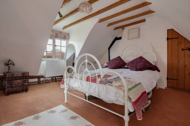 istock Furnished 17th century cottage bedroom 1374831723