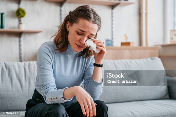 Young Woman Crying Stock Photo - Download Image Now - Crying, Women, One Woman Only