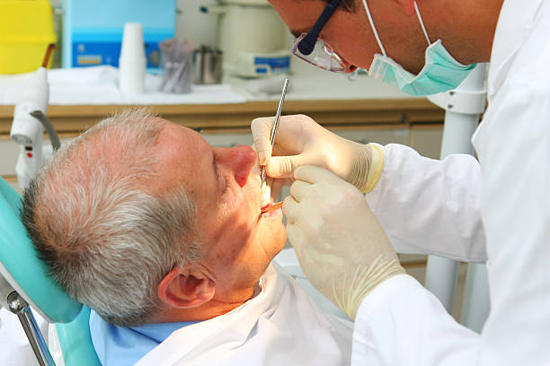 istock Senior patient at the dentist 137484492