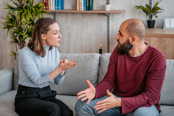 istock Young Couple Arguing At Home 1374845993
