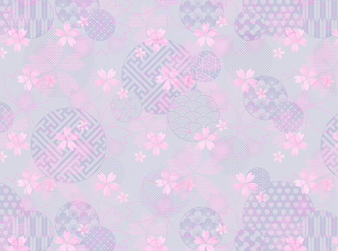 Japanese Pattern Sakura Wallpaper, Backgrounds .