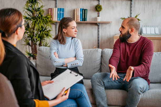 istock Young Couple Going To Marriage Counseling 1374857133